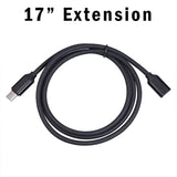 USB-C Male to Female 17" Extension Cable - Universal - StickerFab