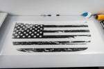 Stealth Clear American Flag Hood Overlay - 2021+ Bronco - StickerFab