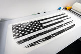 Stealth Clear American Flag Hood Overlay - 2021+ Bronco - StickerFab