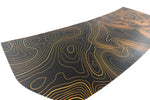 Stealth Black Topographic Map Hood Overlay (Printed Series) - 2021+ Bronco - StickerFab