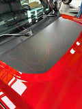 Stealth Black Topographic Map Hood Overlay (Printed Series) - 2021+ Bronco - StickerFab