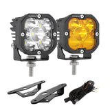 Auxbeam 3" Dual Pod Ditch Lights (White / Yellow) - 2021+ Bronco - StickerFab