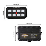 Auxbeam 8 Gang RGB Led Switch Panel Kit wtih App - Universal - StickerFab