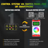 Auxbeam 8 Gang RGB Led Switch Panel Kit wtih App - Universal - StickerFab