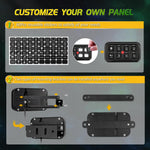 Auxbeam 8 Gang RGB Led Switch Panel Kit wtih App - Universal - StickerFab