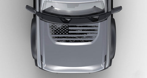 Stealth Clear American Flag Hood Overlay - 2021+ Bronco