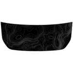 Stealth Black Topographic Map Hood Overlay (Printed Series) - 2021+ Bronco - StickerFab