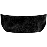 Stealth Black Topographic Map Hood Overlay (Printed Series) - 2021+ Bronco - StickerFab